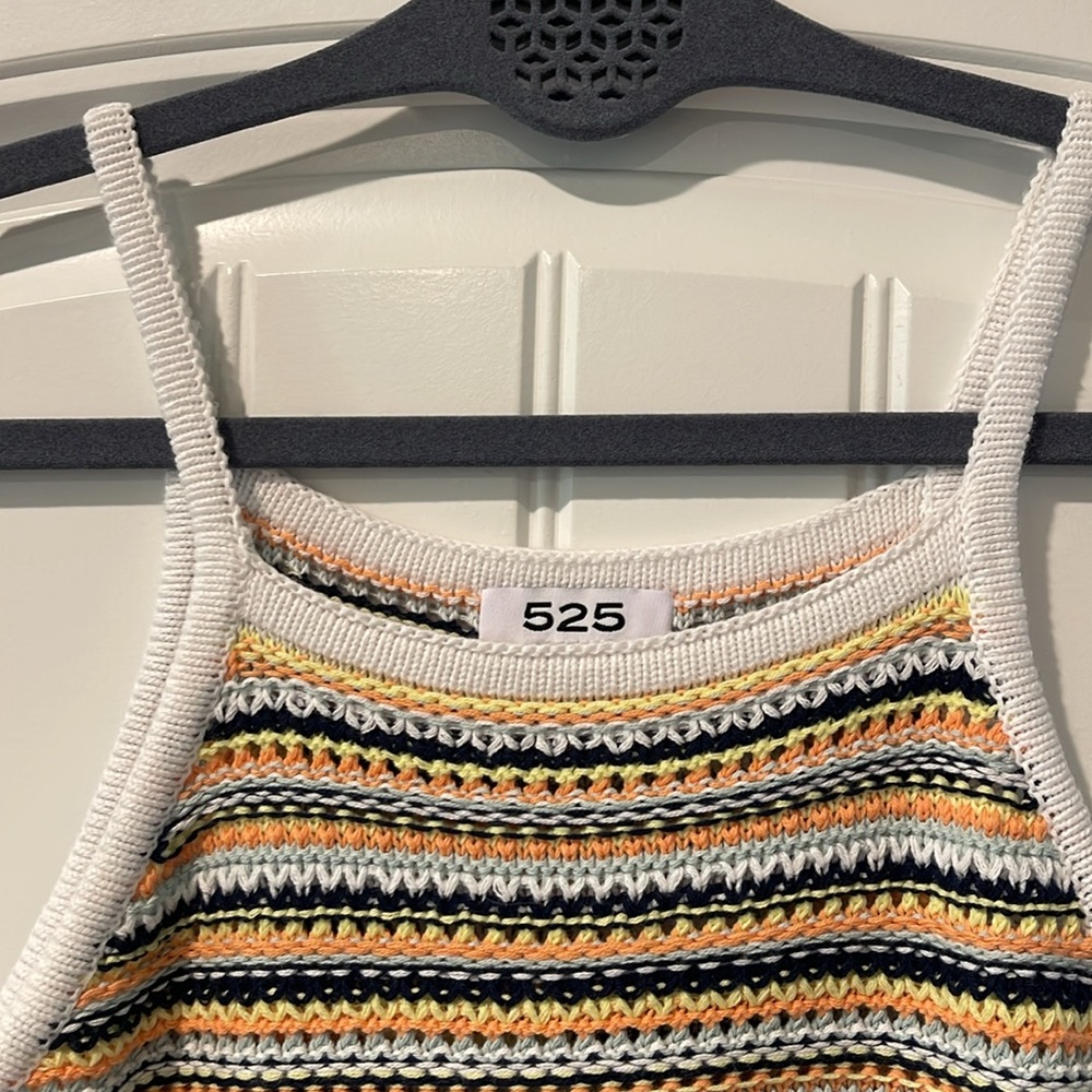 525 America Crochet Halter Tank Top M - Picture 2 of 5